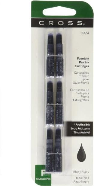 Actual product image Cross Ink cartridge blue 6pcs. (ink cartridges, Blue)