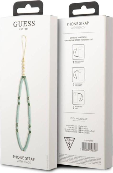 Immagine prodotto Guess zawieska GUUSTPEARP Cinturino per telefono blu/blu perline heishi (25 cm, Materiale sintetico)