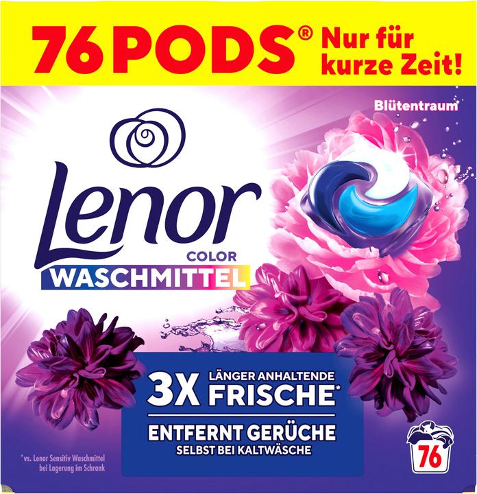 Productafbeelding Lenor Blütentraum (76 Wascycli, Pods)
