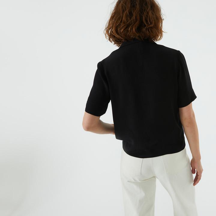 Actual product image La Redoute Collections Short-sleeved blouse with lapel collar (42)
