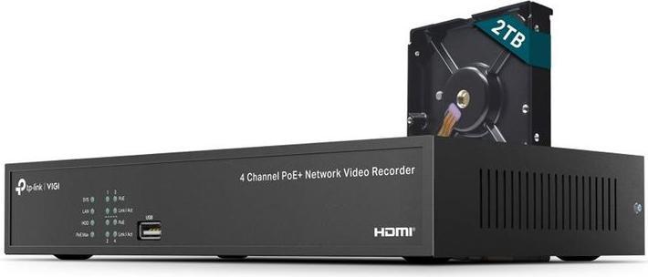 Immagine prodotto TP-Link VIDEOREGISTRATORE 4CH/VIGI NVR1104H-4P (Videoregistratore di rete (NVR))