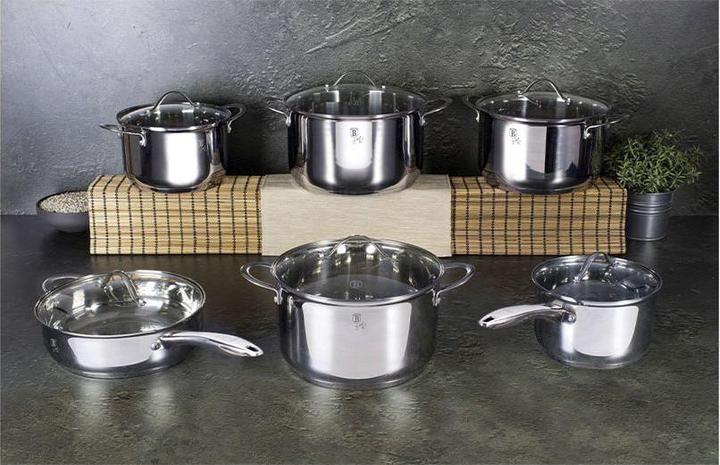 Produktbild BerlingerHaus BH6661 12 pcs cookware set Silver Jewellery Collection stainless (Pfannenset + Topfset, Aluminium)