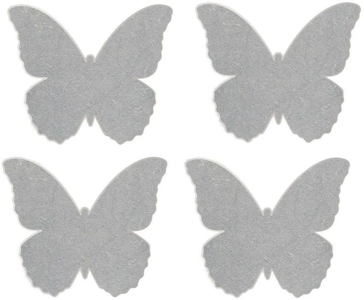 DC Table Tovaglia peso Butterfly argento, set di 4, magnetico (3 x 4 cm)
