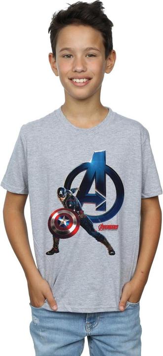 Immagine prodotto Captain America Pose Maglietta Ragazzi (128)