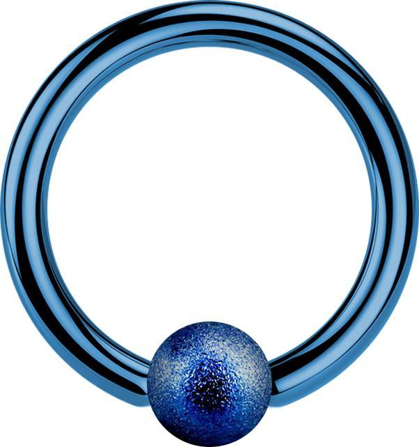 Produktbild Star Piercing Micro Ball Closure Ring dunkelblau gesprenkelt (Chirurgenstahl 316L)