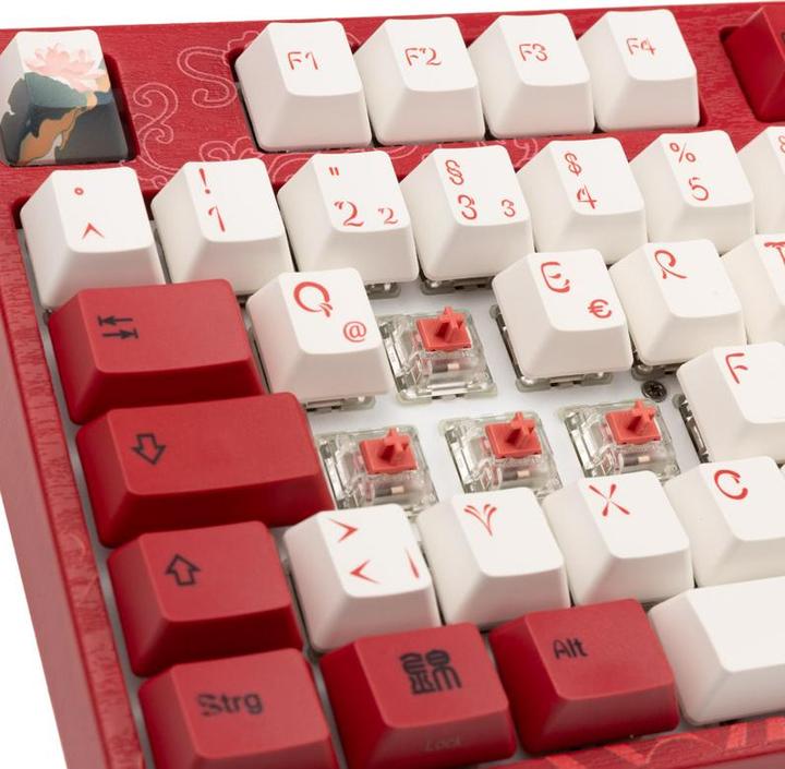 Produktbild Varmilo VEA109 Koi Gaming Tastatur, MX-Silent-Red, weisse LED (DE, Kabelgebunden)