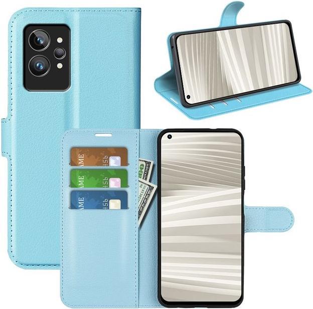 Actual product image MU Classic Litchi Leather Bookcover Series (Realme GT2 Pro)