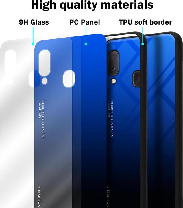 Productafbeelding Cadorabo TPU 2 kleuren glasdekking (Samsung Galaxy A20e, Samsung Galaxy A10e)