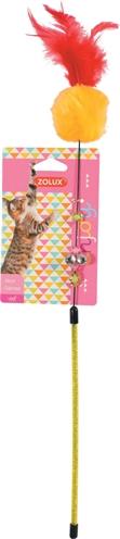 Actual product image Zolux Cat Toy Pompon Fishing Rod As (Plush toy cat)