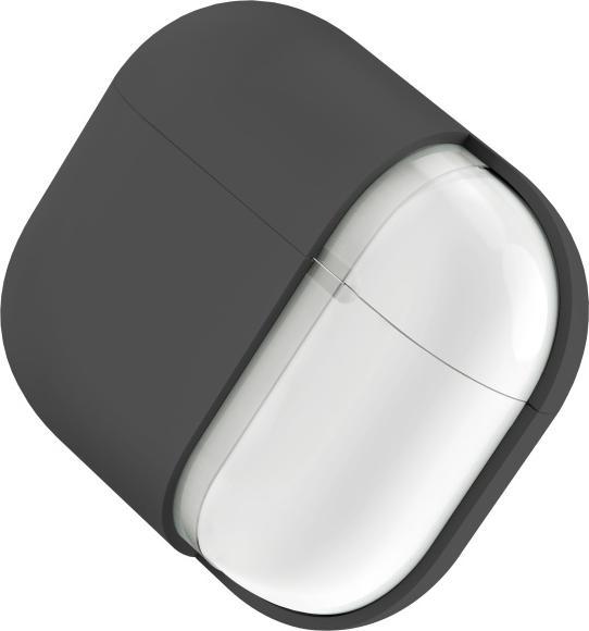 Actual product image Uniq case Lino AirPods 4 Silicone ash grey