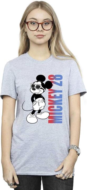 Actual product image Disney Womens/Ladies Mickey Mouse Gradient Cotton Boyfriend T-Shirt (S)