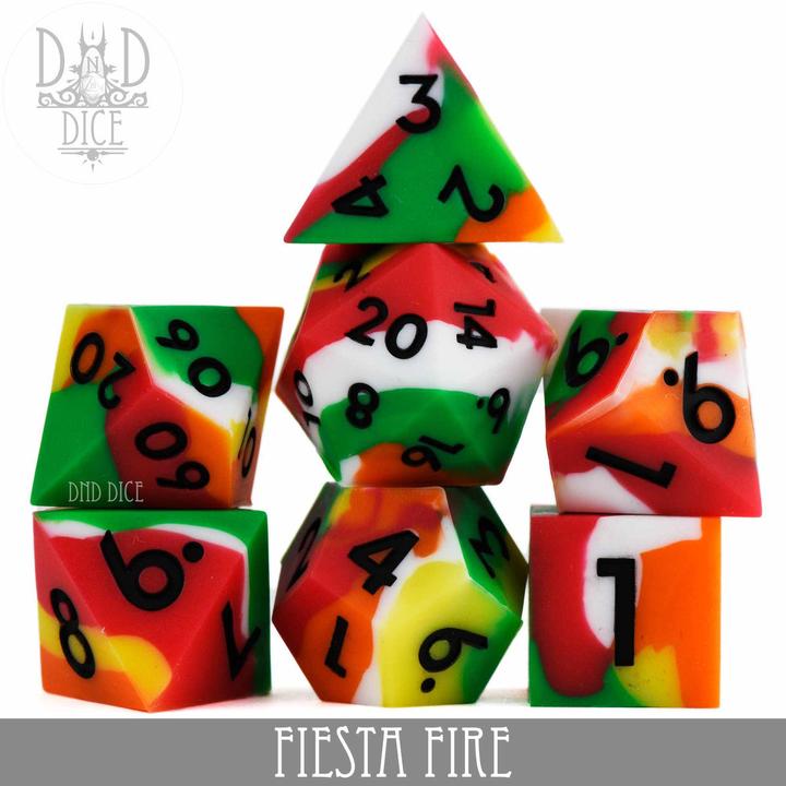 Image du produit DnD Dice Jeu de jetons en silicone Fiesta Fire