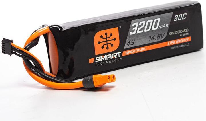 Produktbild Spektrum LiPo Pack 3200mAh 4S 14.8V Smart LiPo Battery 30C IC3 (14.80 V, 3200 mAh)