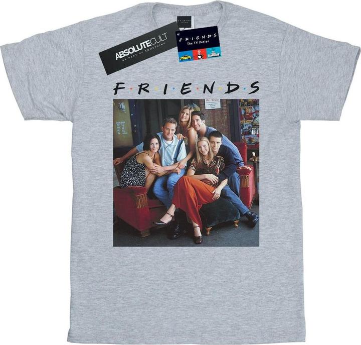 Actual product image Friends Girls Group Photo Couch Cotton T-Shirt (128)