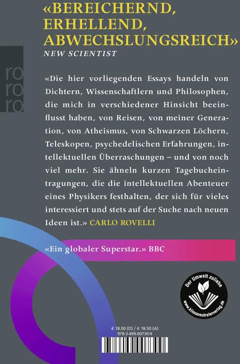 Immagine prodotto Es gibt Orte auf der Welt, an denen Regeln weniger wichtig sind als Freundlichkeit (Tedesco, Carlo Rovelli, 2022)