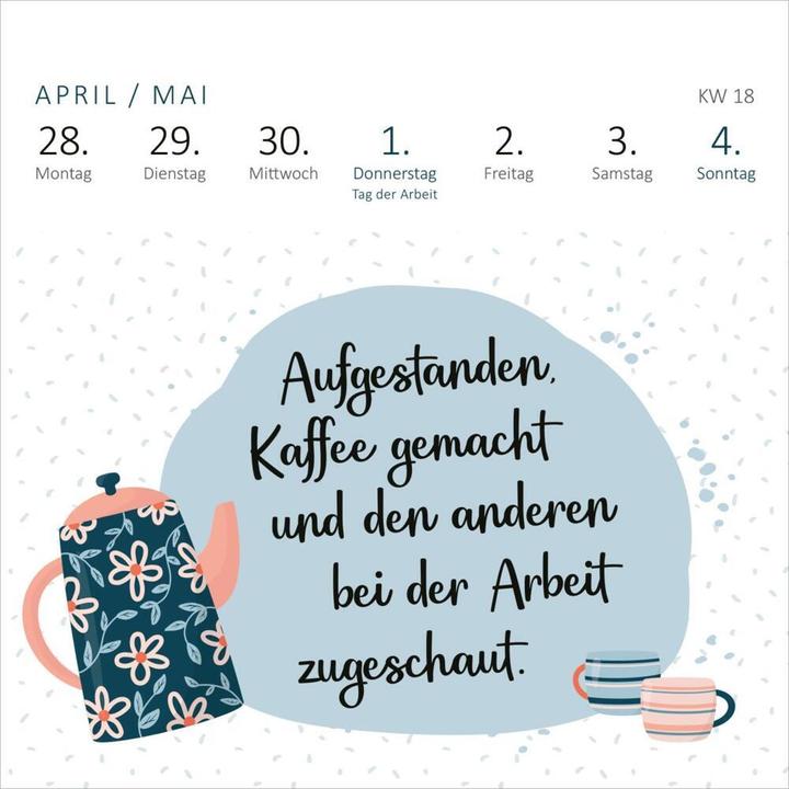 Produktbild Mini-Wochenkalender Tschüss Arbeit, hallo Ruhestand! 2025 (11.5 x 12.5 cm, Harter Einband, Deutsch)