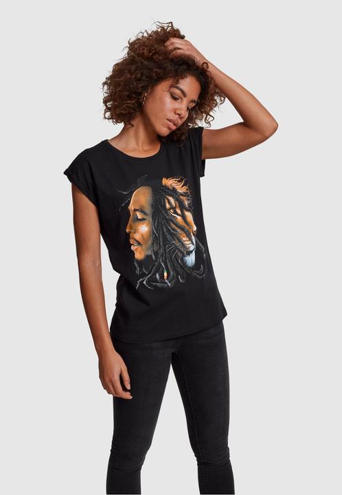 Actual product image Merchcode Ladies Bob Marley Lion Face Tee (XS)