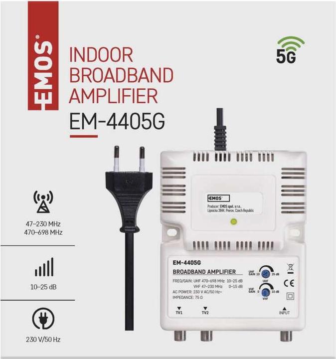 Actual product image Emos EM-4405G broadband amplifier