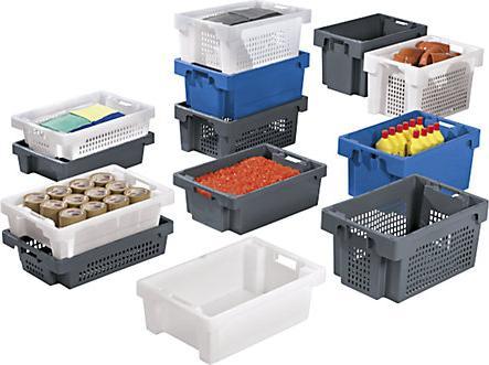 Image du produit kaiserkraft Bacs gerbables et emboîtables en PEHD