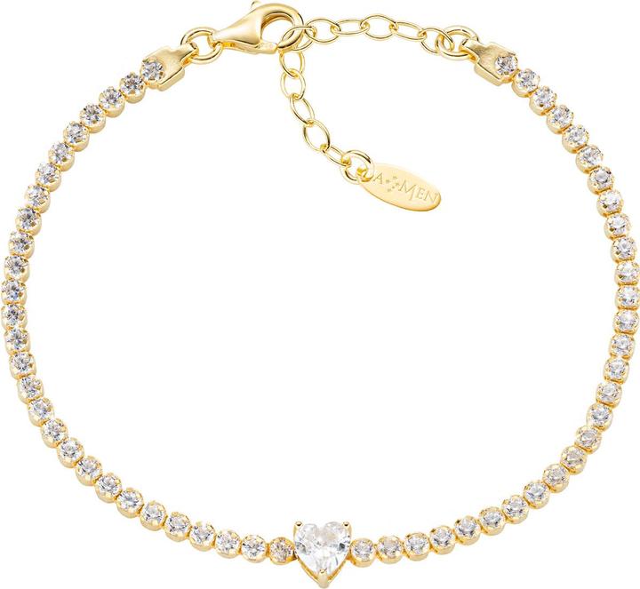 Immagine prodotto Amen Bracciale tennis con cuore (19 cm, Argento 925)