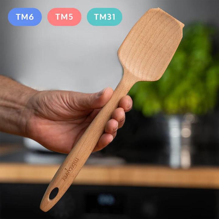 Image du produit Mixcover Spatule en bois durable pour Thermomix TM6,TM5,TM31 Spatule rotative Racloir à pâte