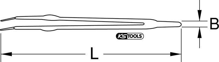 Immagine prodotto KS Tools Werkzeuge-Maschinen GmbH Pinzetta con isolamento protettivo, curva, 11,5 mm