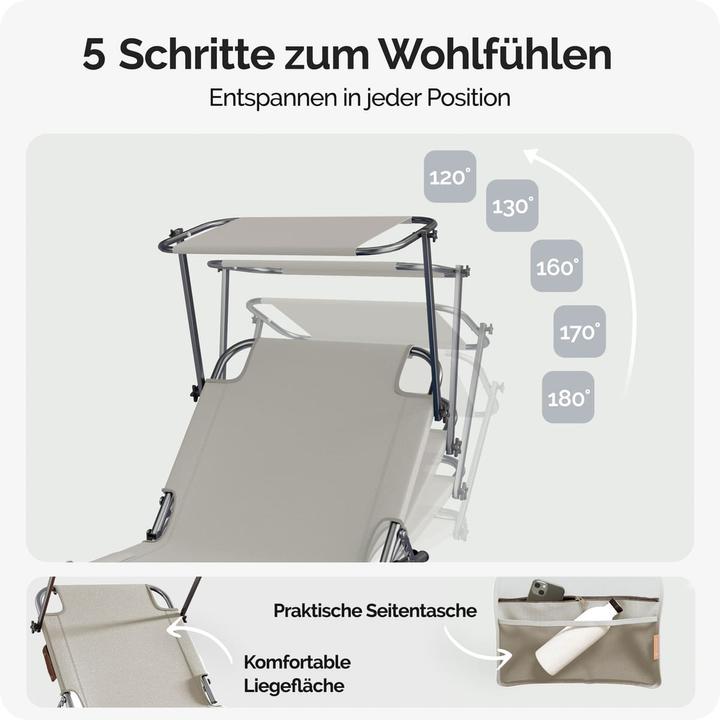 Produktbild Casaria Sonnenliege (190 cm)