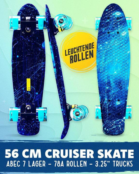 Image du produit Deleven Skateboard mit LED Rollen und Skate Tool