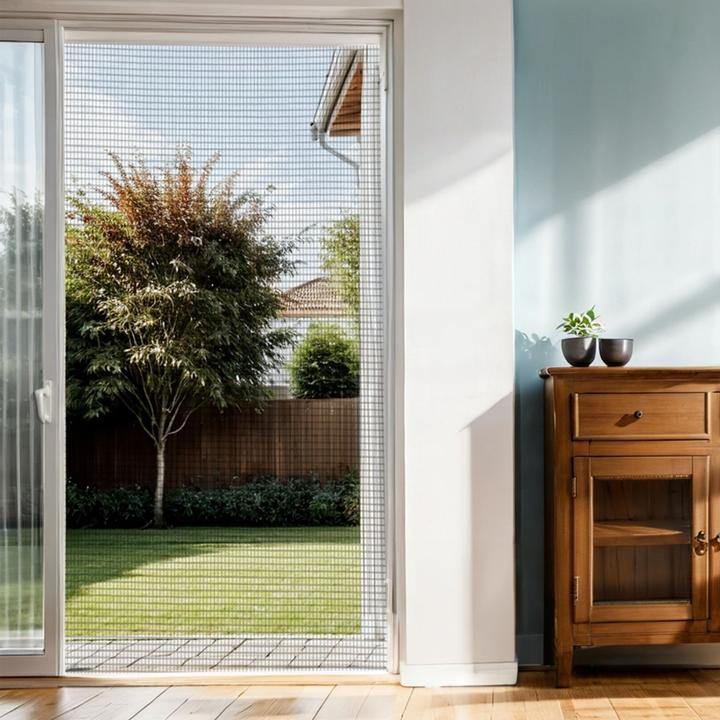 Image du produit Intirilife Moustiquaire en gris largeur 150cm (150 x 100 cm)