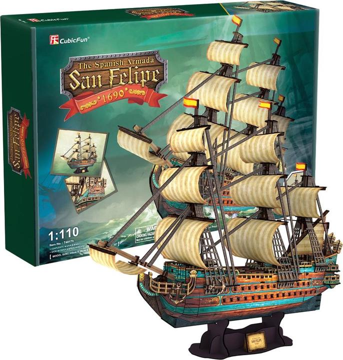 Image du produit Cubicfun Puzzle 3D du voilier de l'Armada espagnole (248 pièces)