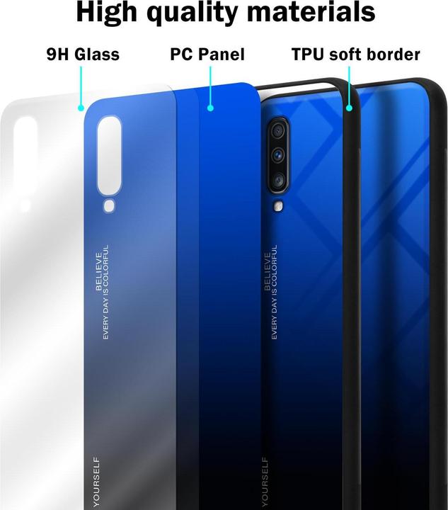 Produktbild Cadorabo TPU 2 Farben Glas Cover (Samsung Galaxy A70S, Samsung Galaxy A70)