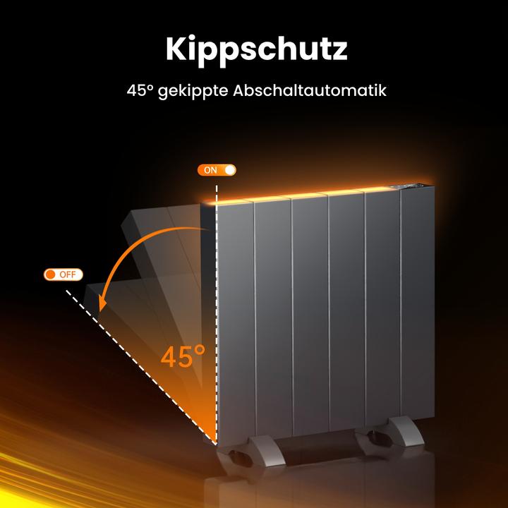 Actual product image Emke Electric Radiator 1000W LCD Display Timing Function Anthracite (1000 W)