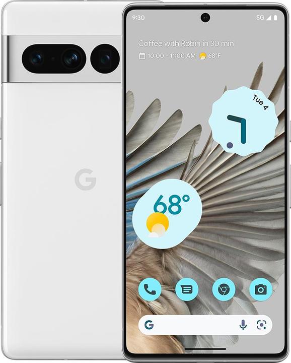 Google Pixel 7 Pro (256 Go, Blanc, 6.70", SIM + eSIM, 50 Mpx, 5G)