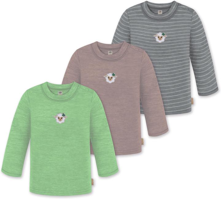 Image du produit Normani Lot de 3 manches longues bébé mérinos "Taupo" - 9475 (86)