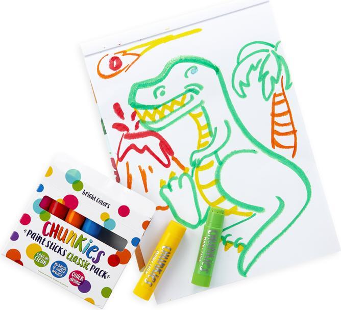 Productafbeelding Kolorowe Baloniki Gekleurde ballonnen Verf met krijtjes Chunkies Paint Sticks 6 stuks (Groen, Blauw, Roze, Geel, Rood, Oranje, 6 x)
