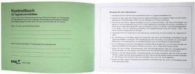 Actual product image Rnk Driver's logbook - control book (according to § 1 formerly § 6 para. 6 FPersV) A 5 landscape, 32 (32 x)