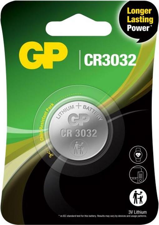 Actual product image GP Batteries LITHIUM BUTTON CELL CR3032 (1 pcs., CR3032, 500 mAh)
