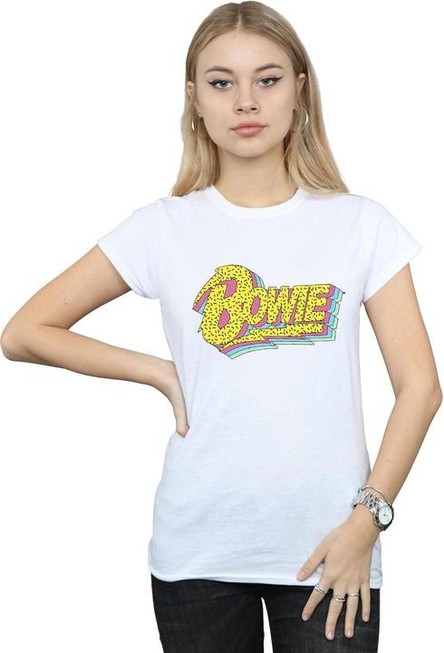 Immagine prodotto David Bowie Moonlight 90s Logo Maglietta Donna (L)