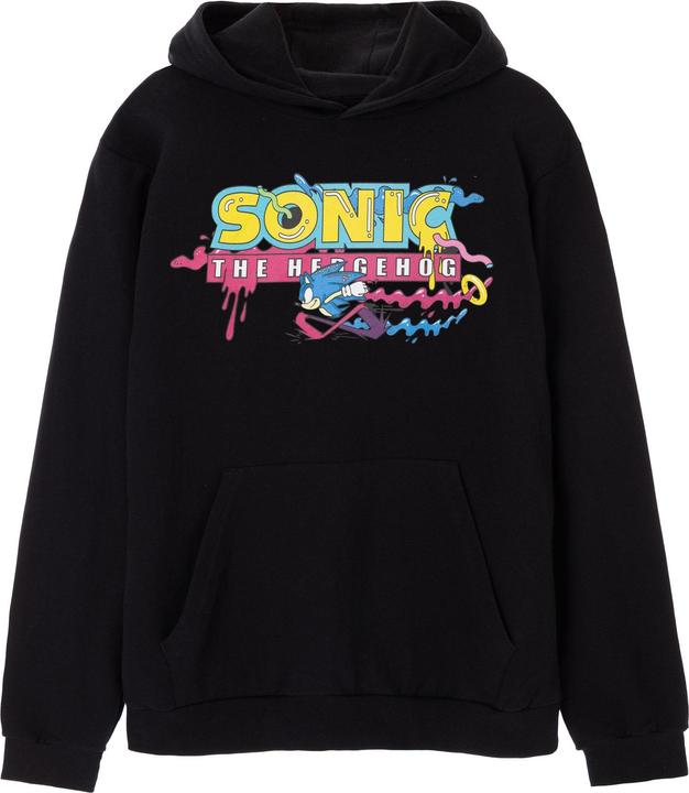 Actual product image Sonic The Hedgehog Mens Psychedelic Logo Hoodie (XXL)