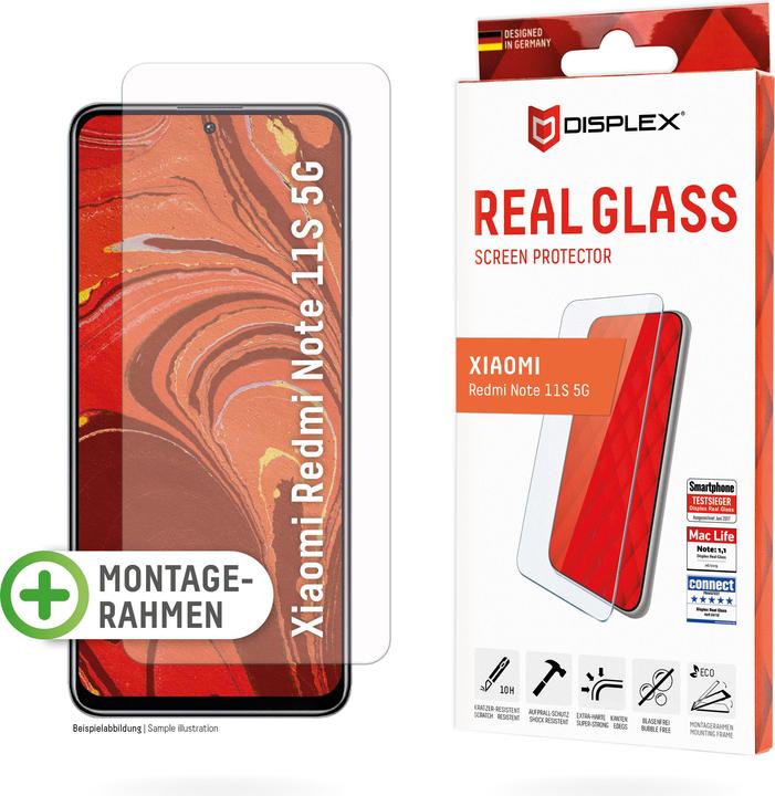 Produktbild Displex Real Glass, 2D Panzerglas (1 Stück, Xiaomi Redmi Note 11S 5G)