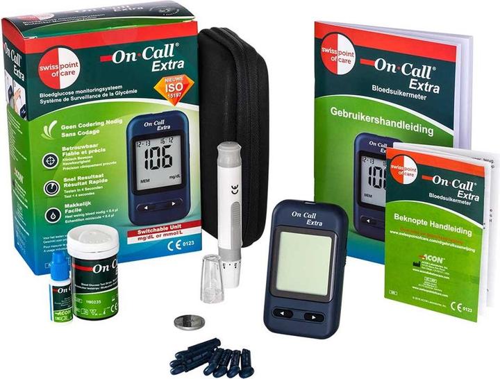 Actual product image Swiss point of care Extra starter package (Glucose monitors)