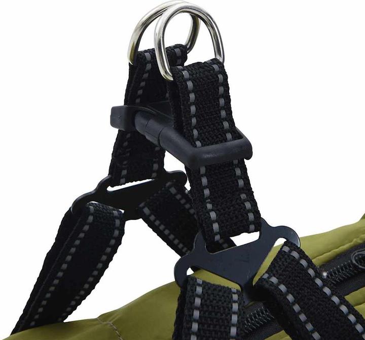 Actual product image VidaXL Dog coat with harness Waterproof Reflective (32, Dog coat)