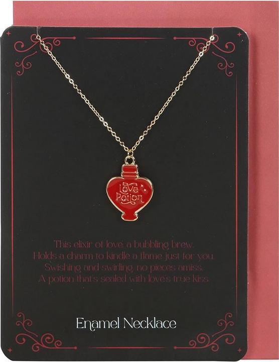 Actual product image Something Different Enamel Love Potion Necklace & Card Set (100% synthetic material)