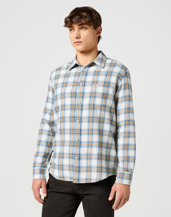 Wrangler Langarmhemd One Pocket Indigo Shirt (L)