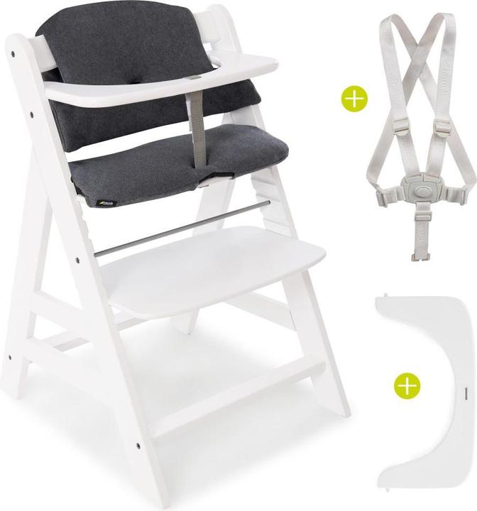 Hauck Hochstühle Hochstuhl Alpha Plus White - im Sparset inkl. (Hochstuhl)
