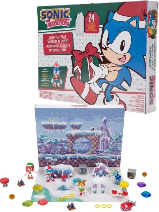 Actual product image Jakks Pacific Sonic the Hedgehog Advent Calendar 2.5 Inch Figures & Accessories Classic Theme