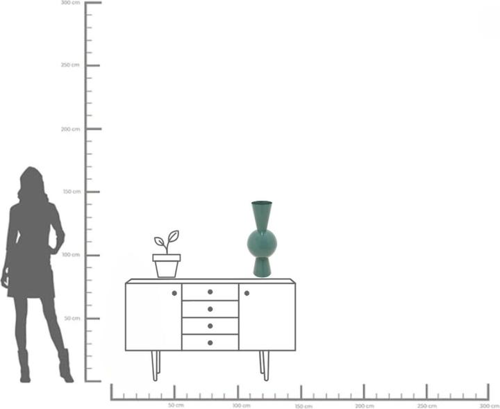 Actual product image Kare Design Vase Blow Petrol 60cm