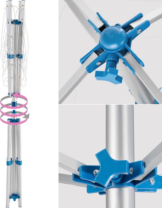 Produktbild tectake Mobile Wäschespinne (16 m)