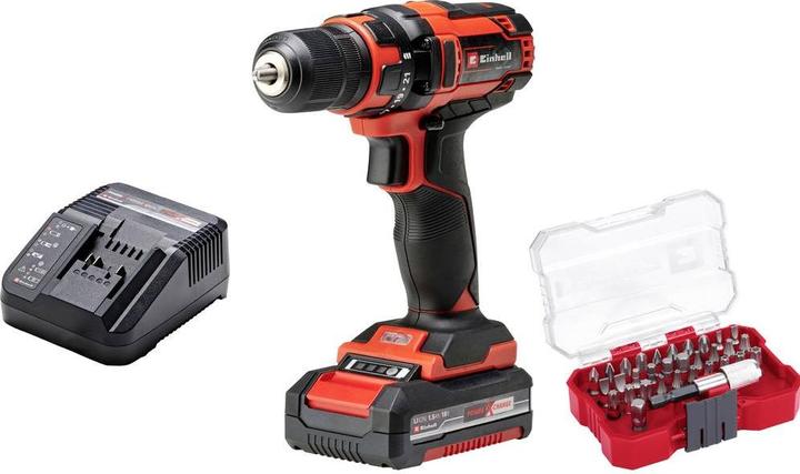 Immagine prodotto Einhell TC-CD 18/35 Li 2476743+2936796 Trapano avvitatore a batteria 18V 1.5Ah Li-Ion con batteria (Batteria ricaricabile)