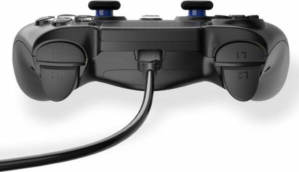 Image du produit Freaks and Geeks Manette Filaire Noire pour PS4 avec Cable 3M avec prise Jack (PC, PS4, Android, PS3)